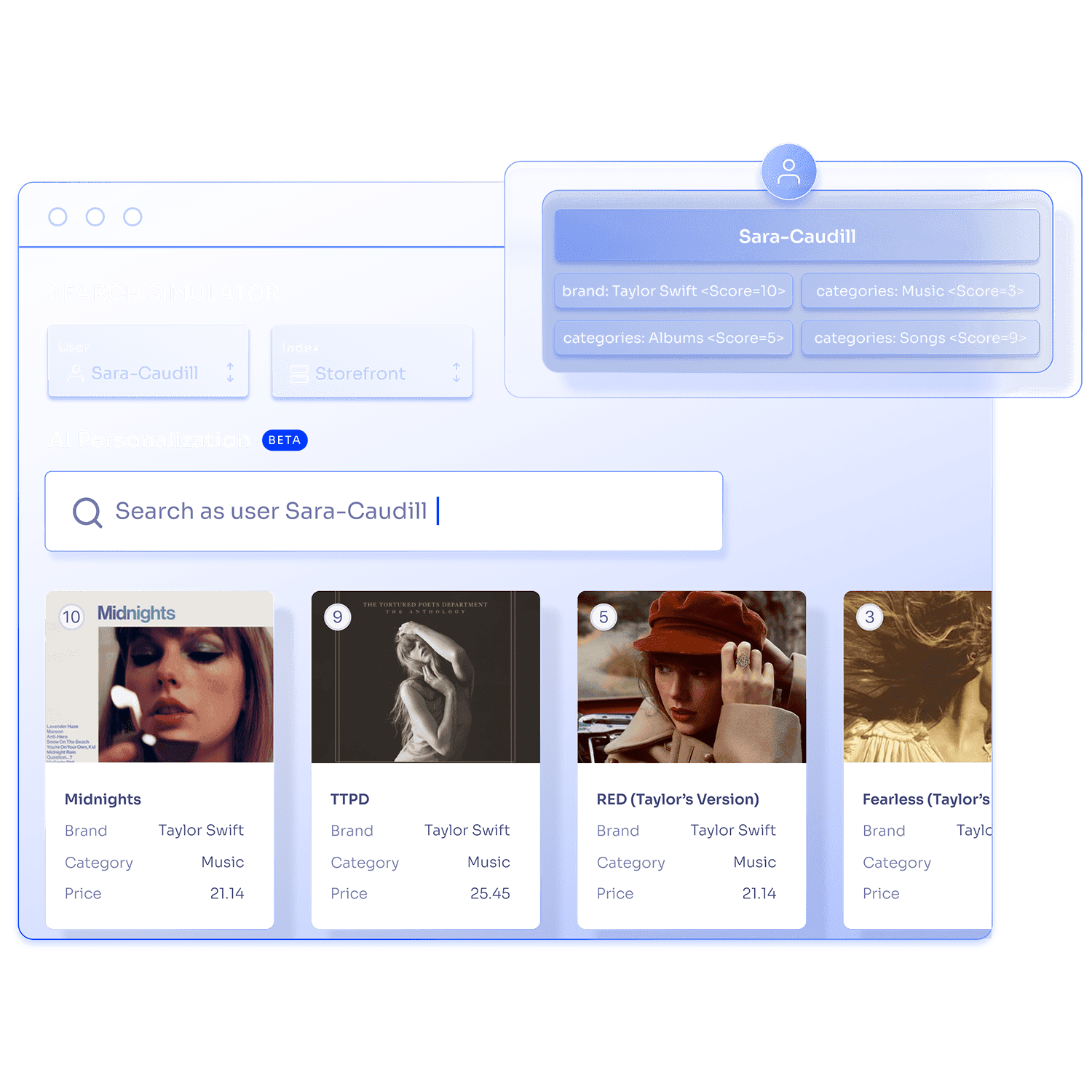 Personalization: a must-have for any site search functionality.
